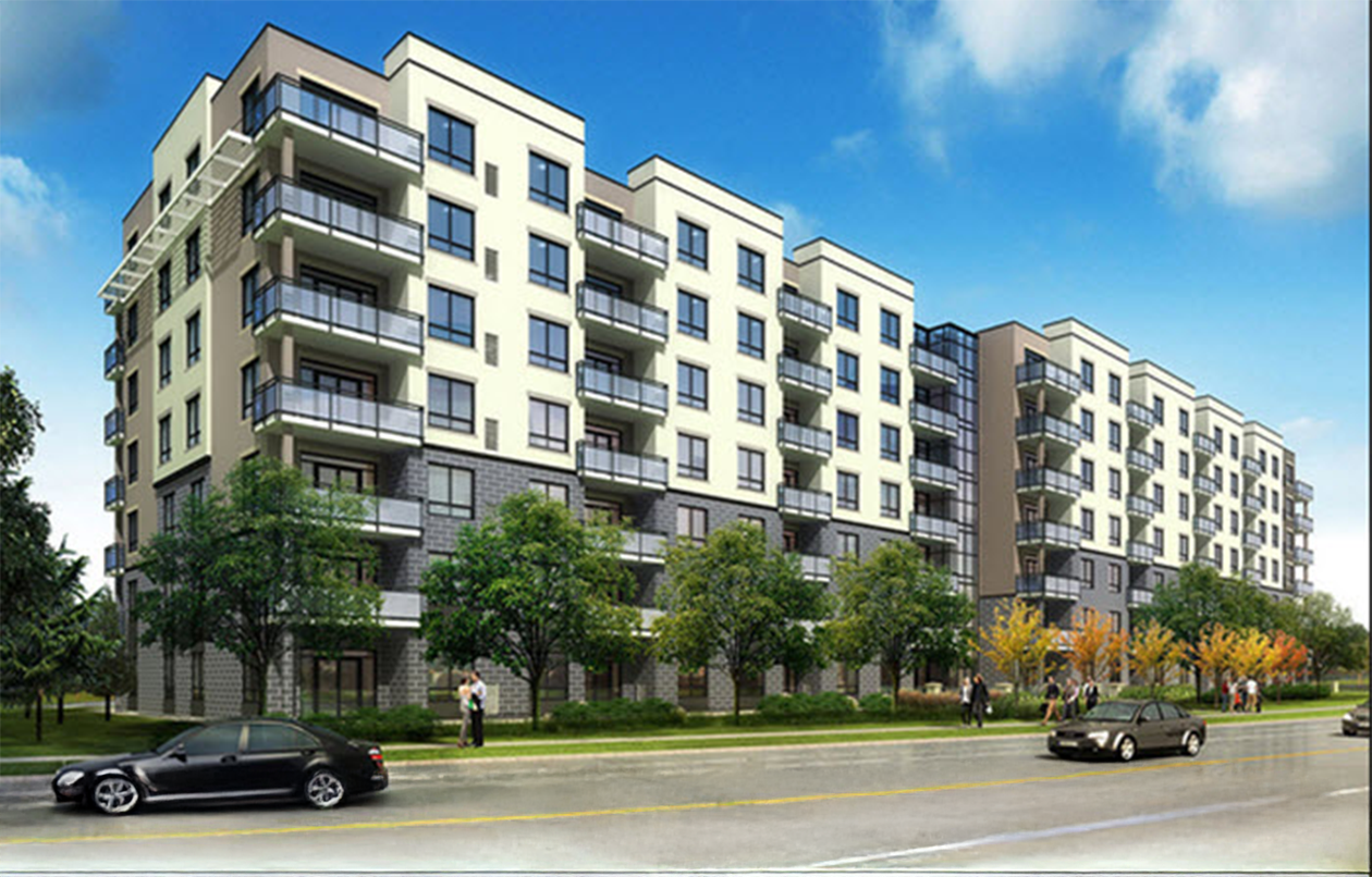 Completed apartment building development project