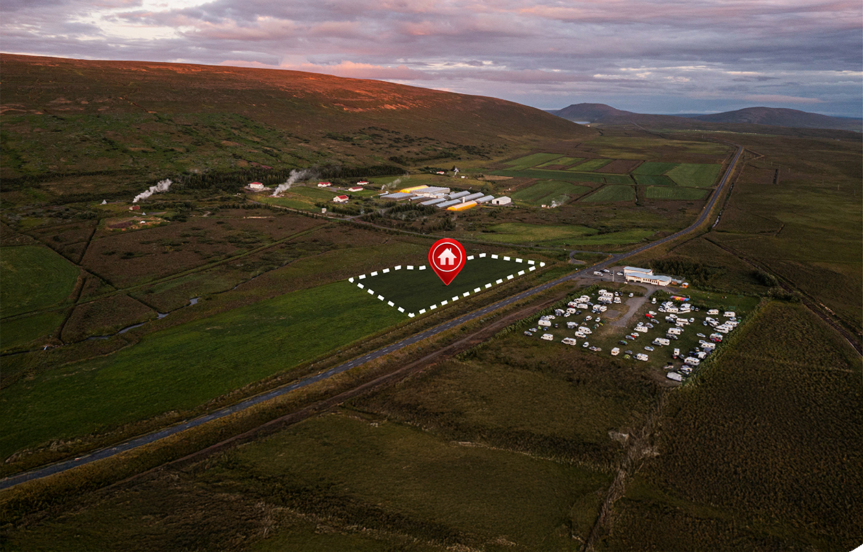 Cleared land title for property development